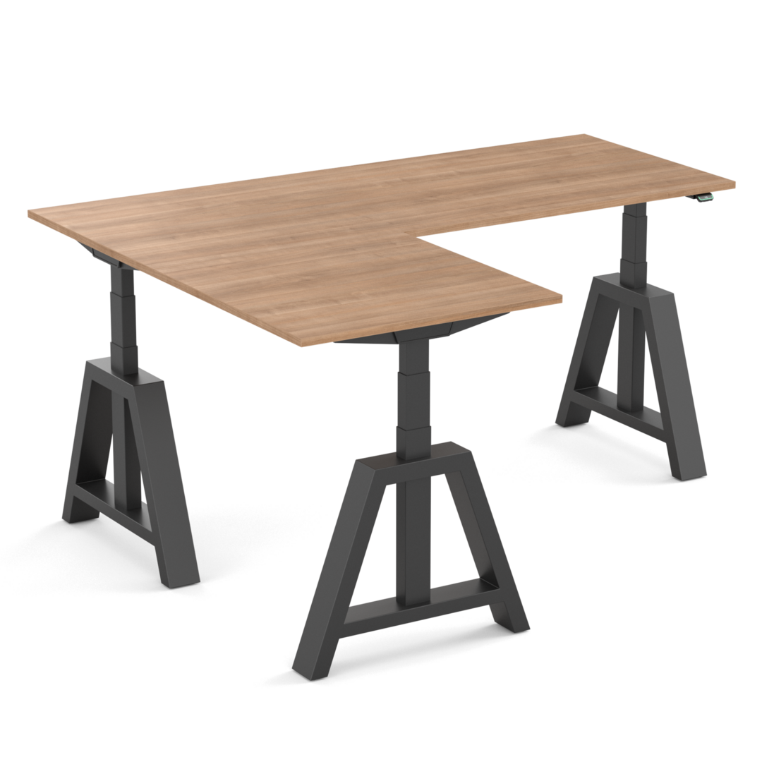 Oak Desk Eck Sitz Steh Schreibtisch Mit Eichenholz Onlineshop F R