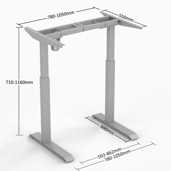 StudyDesk | Kleiner Höhenverstellbarer Schreibtisch Elektrisch